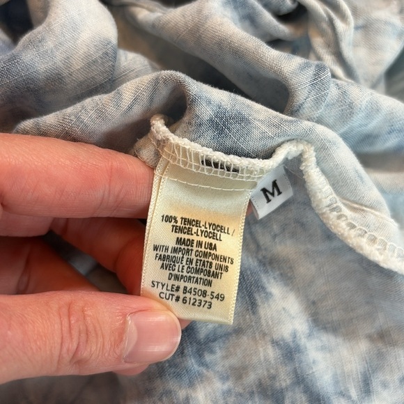 Bella Dahl Bias Cowl Neck Tie Up Cami in Cloud Wash sz M - Picture 9 of 10